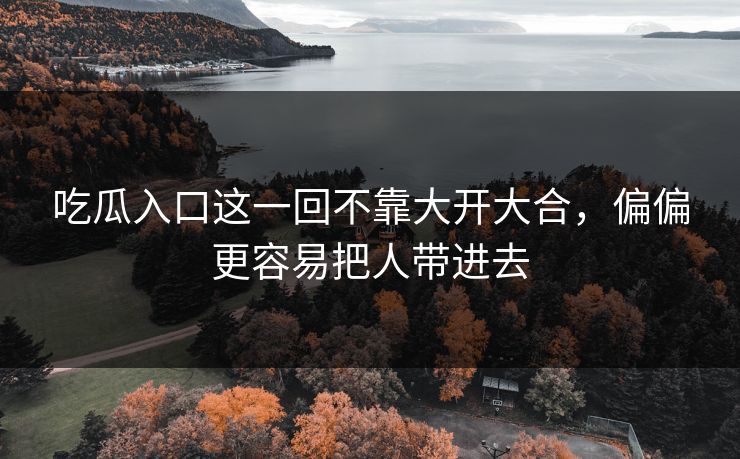 吃瓜入口这一回不靠大开大合，偏偏更容易把人带进去